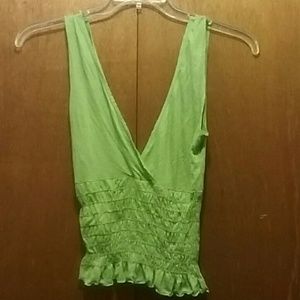 Plunging neckline crop top